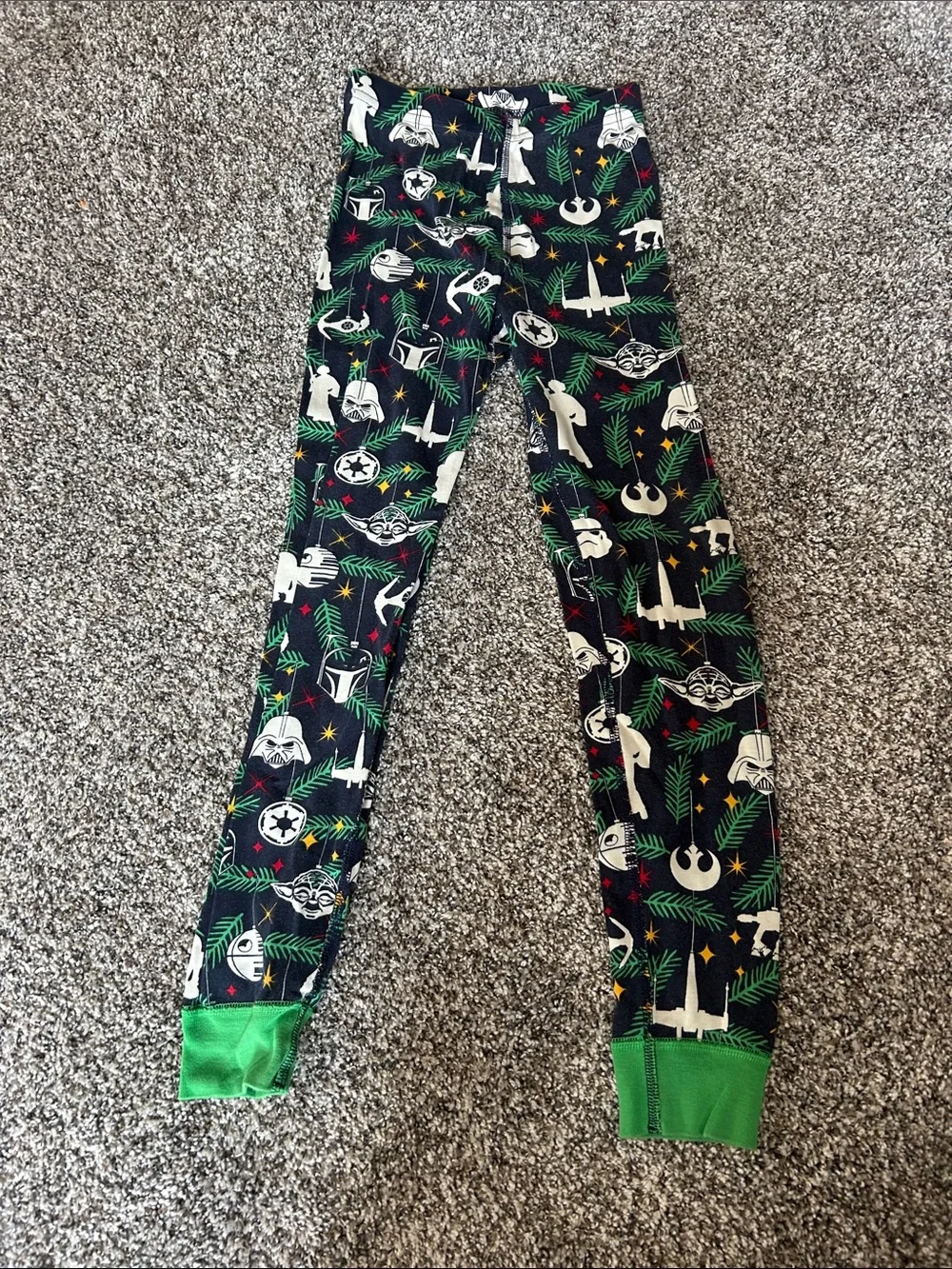 Hanna Andersson Black and Green Star Wars One-Piece Pajamas